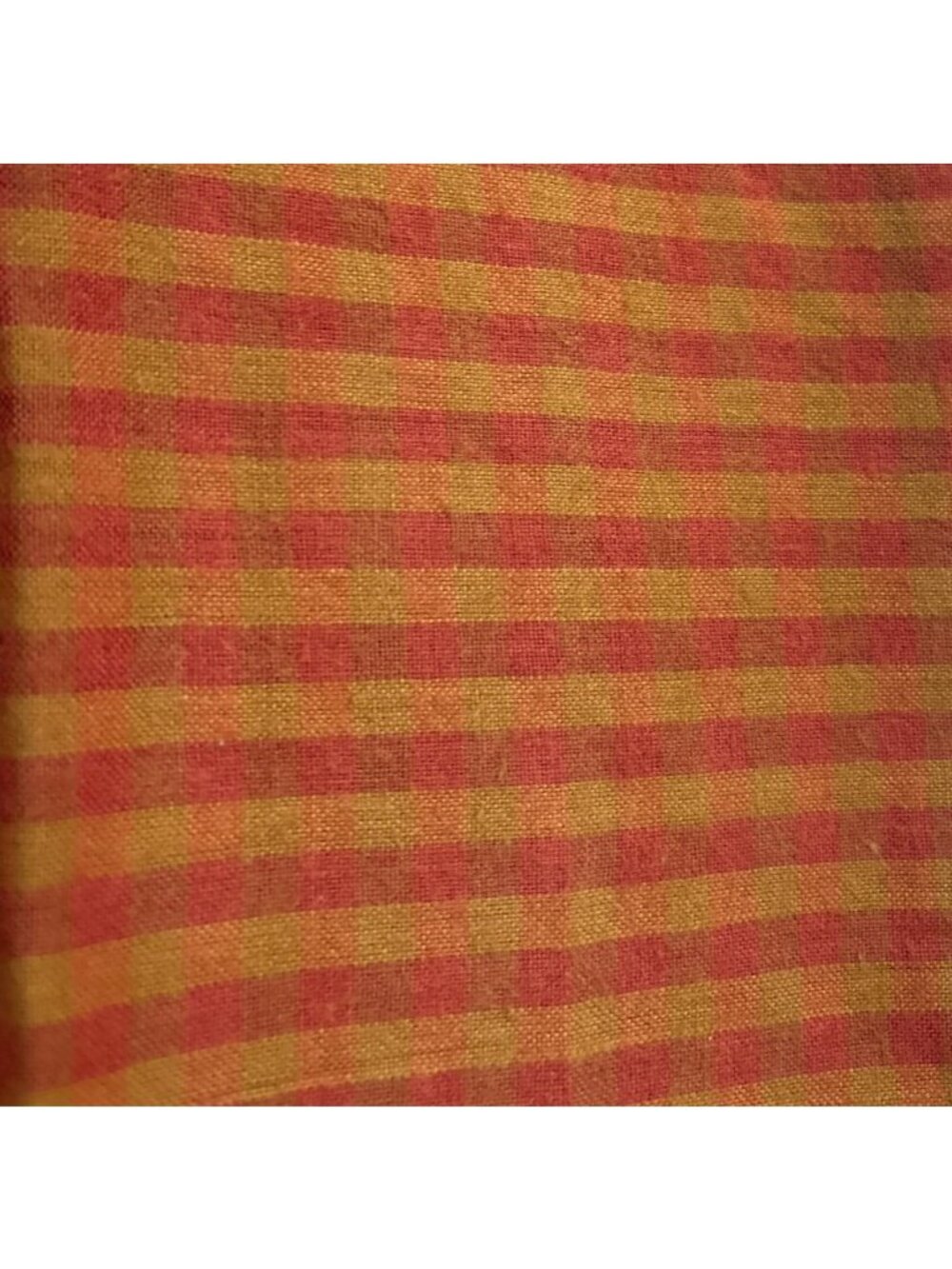 1/2 yard x 44" Flannel Fabric Red/Yellow Gingham Check Quilting Sewing